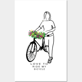 Love To Ride My Bicycle Posters and Art